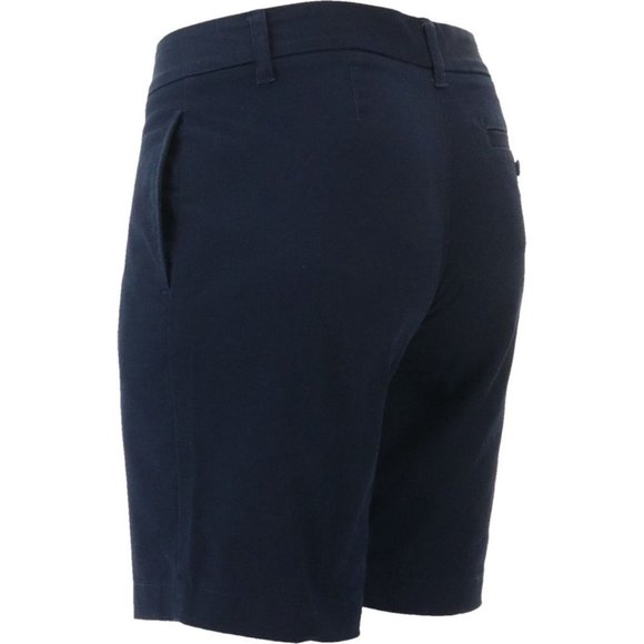 NWT LANDS' END JUNIOR'S PLAIN FRONT BLEND CHINO SHORTS CLASSIC NAVY 1 - Picture 4 of 7